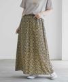 Idnes 小花柄ナロースカート レディース