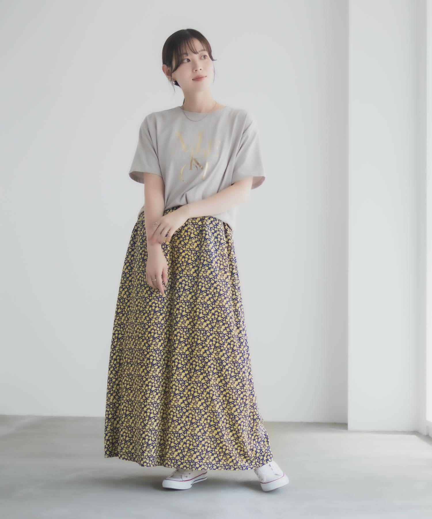 Idnes 小花柄ナロースカート レディース商品サムネイル-10