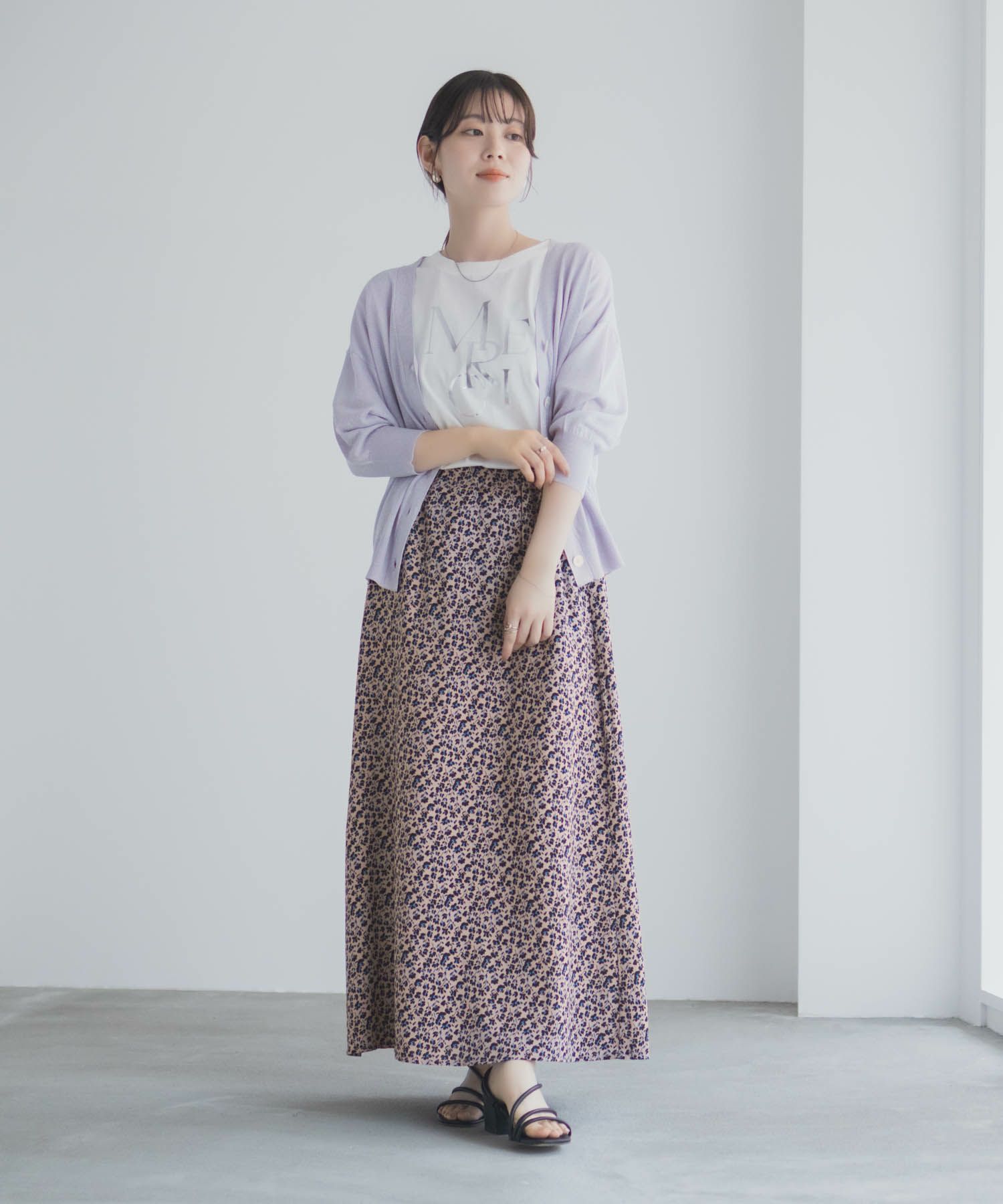 Idnes 小花柄ナロースカート レディース商品サムネイル-15