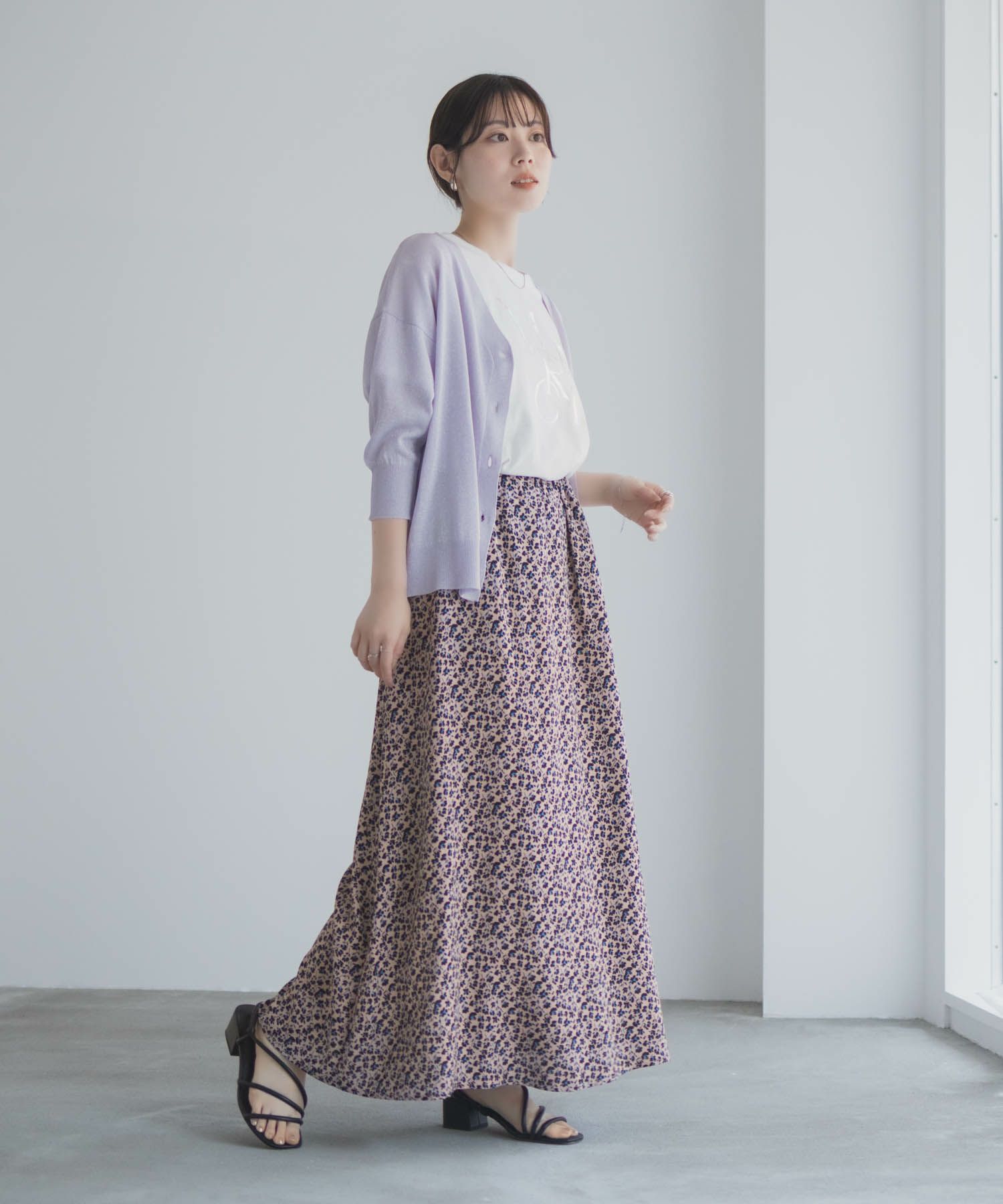 Idnes 小花柄ナロースカート レディース商品サムネイル-25