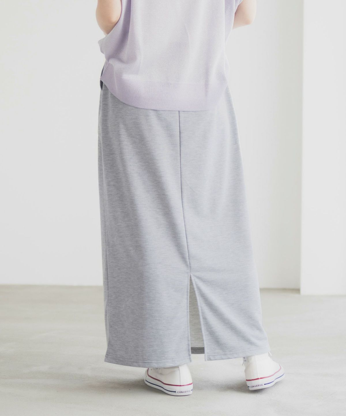 Idnes スウェットナロースカート レディース