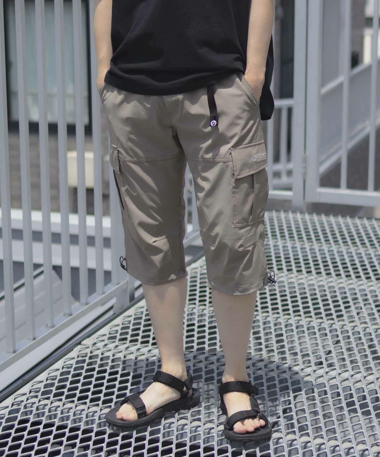 OUTDOOR PRODUCTS ポリリップストレッチカーゴクロップドパンツ メンズ