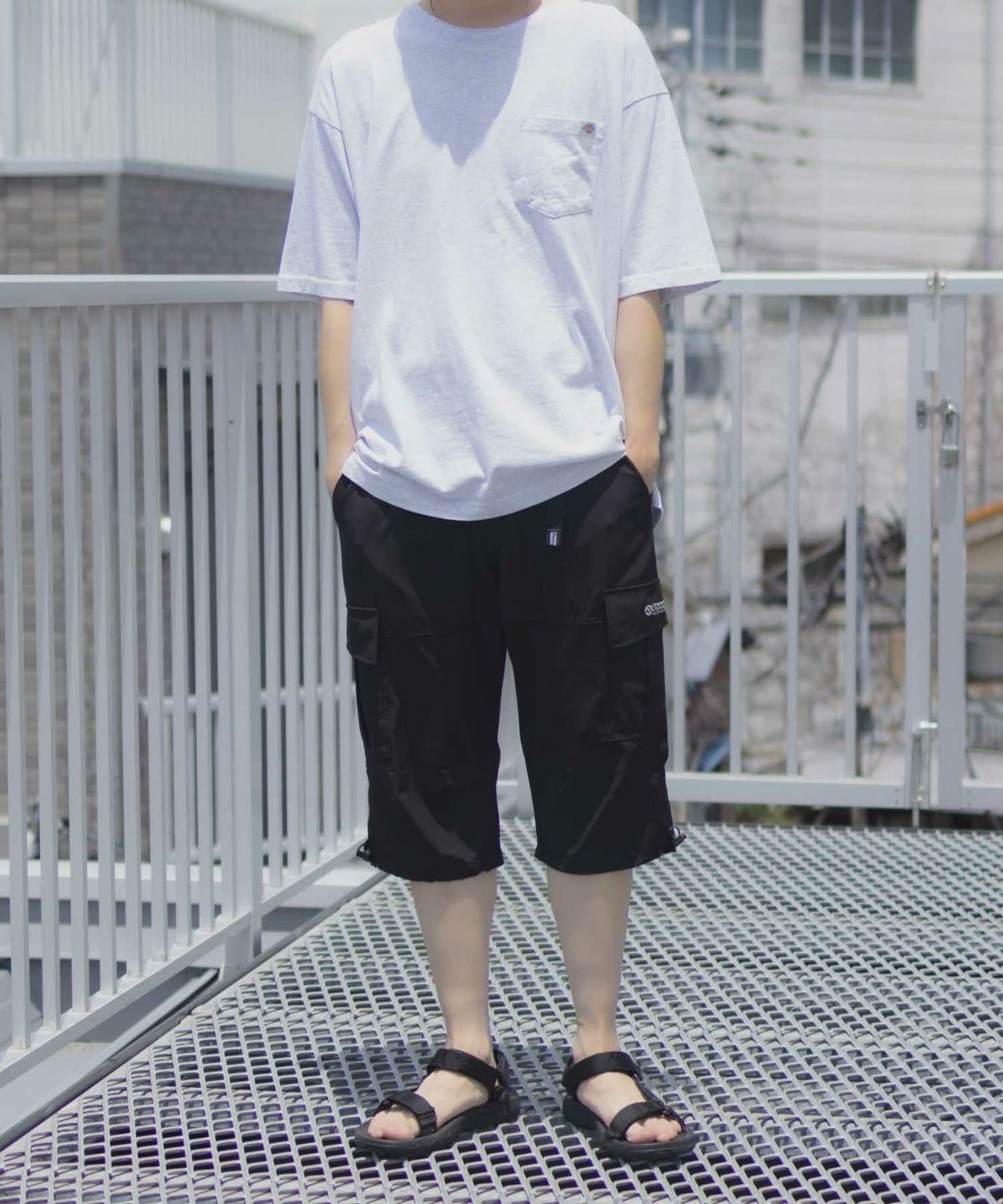 OUTDOOR PRODUCTS ポリリップストレッチカーゴクロップドパンツ メンズ