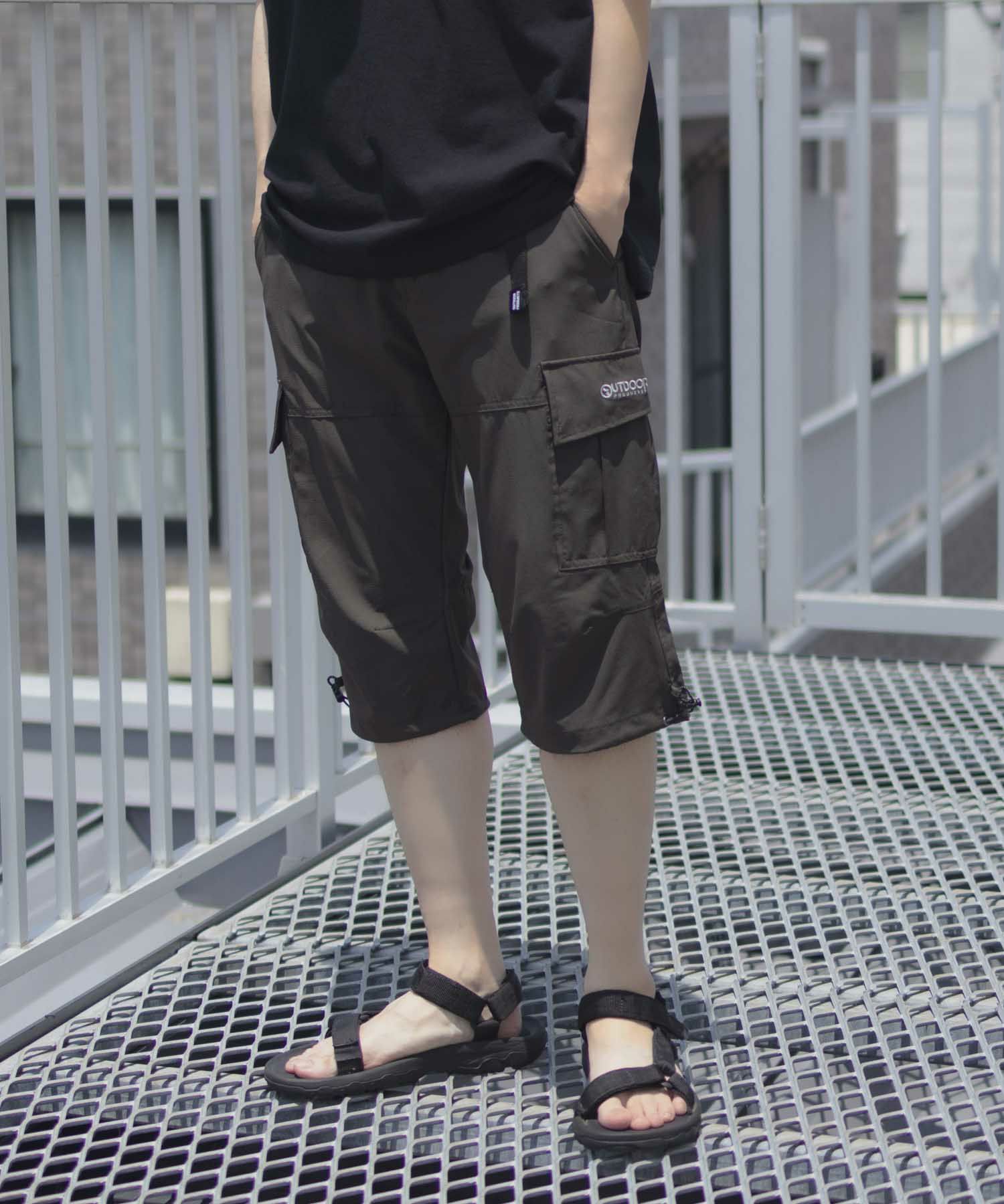 OUTDOOR PRODUCTS ポリリップストレッチカーゴクロップドパンツ メンズ