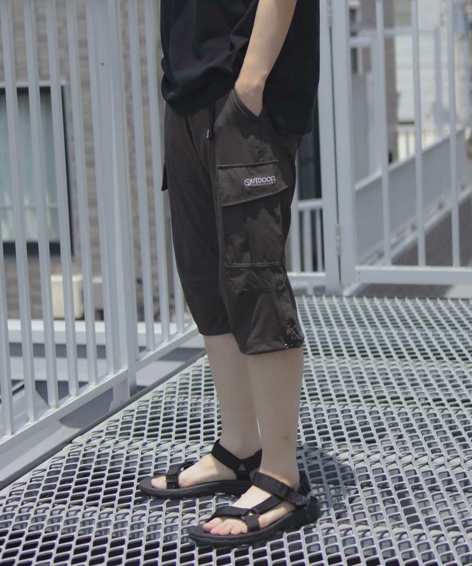 OUTDOOR PRODUCTS ポリリップストレッチカーゴクロップドパンツ メンズ