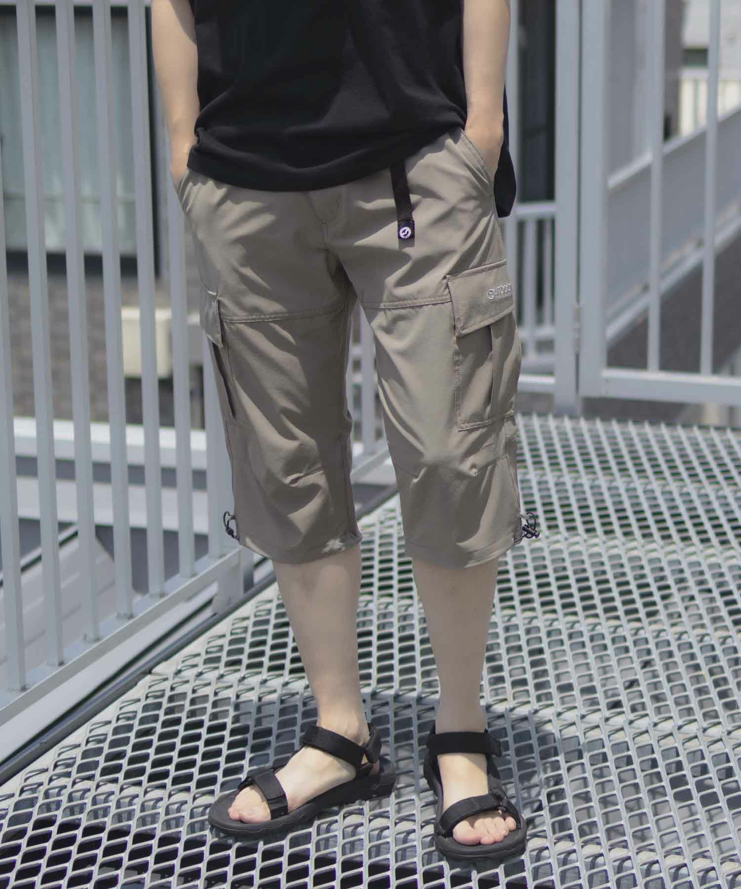 OUTDOOR PRODUCTS ポリリップストレッチカーゴクロップドパンツ メンズ