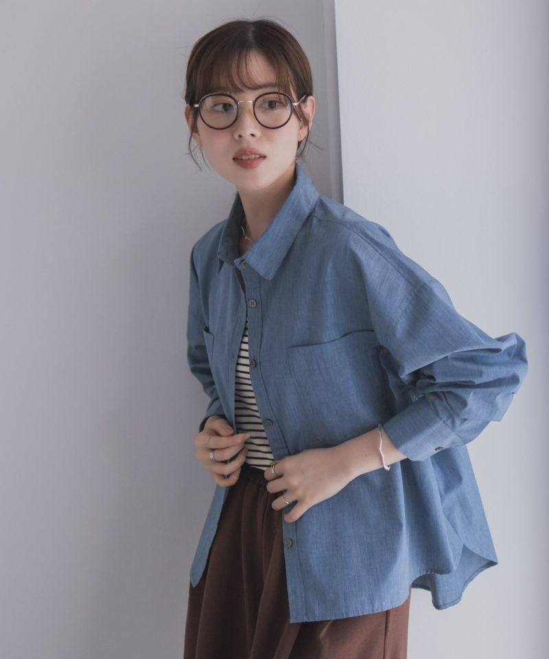 [値下げ]milli de l'air デニムライクシャツ レディース商品画像-3