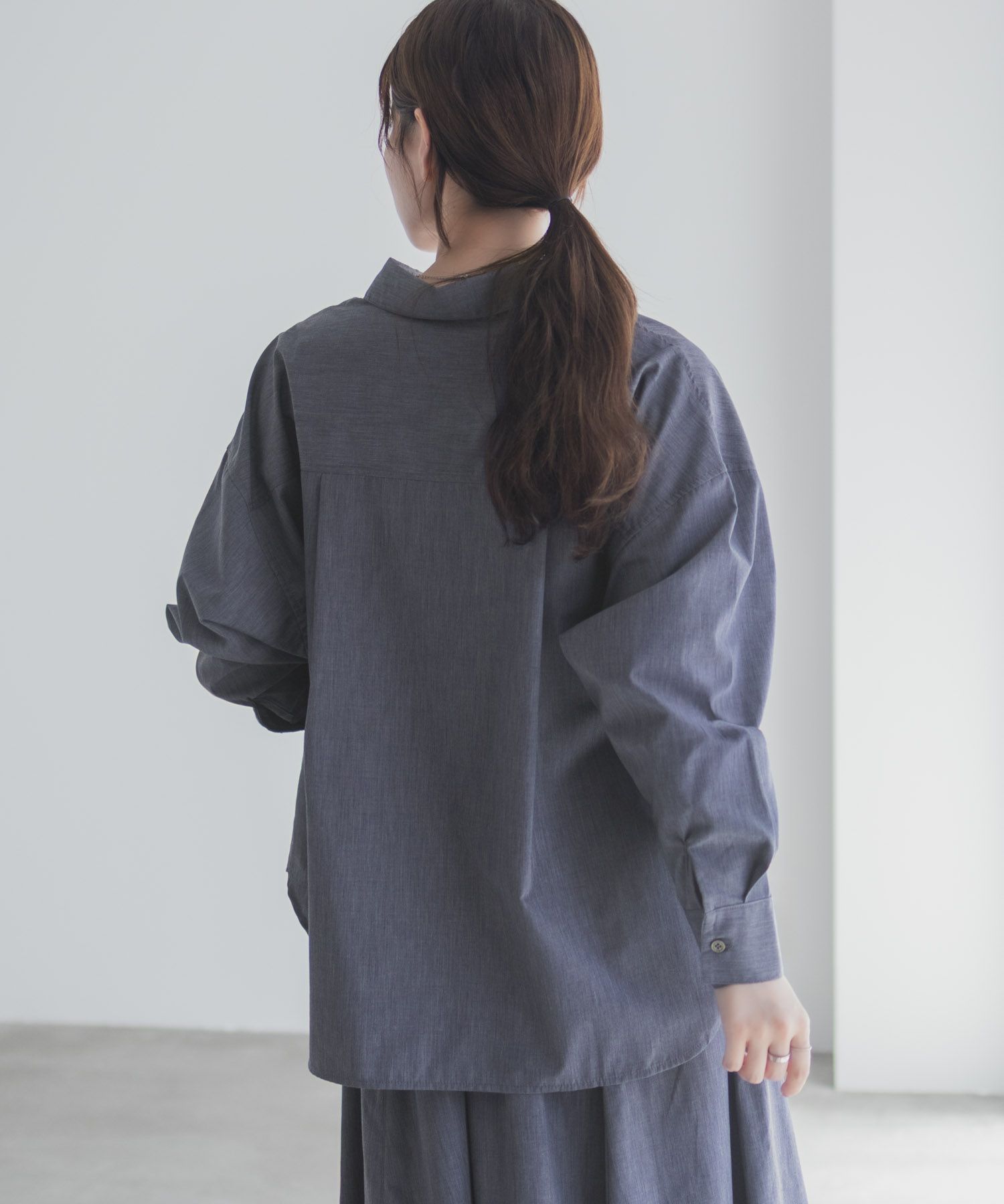 milli de l'air デニムライクシャツ レディース商品画像-9