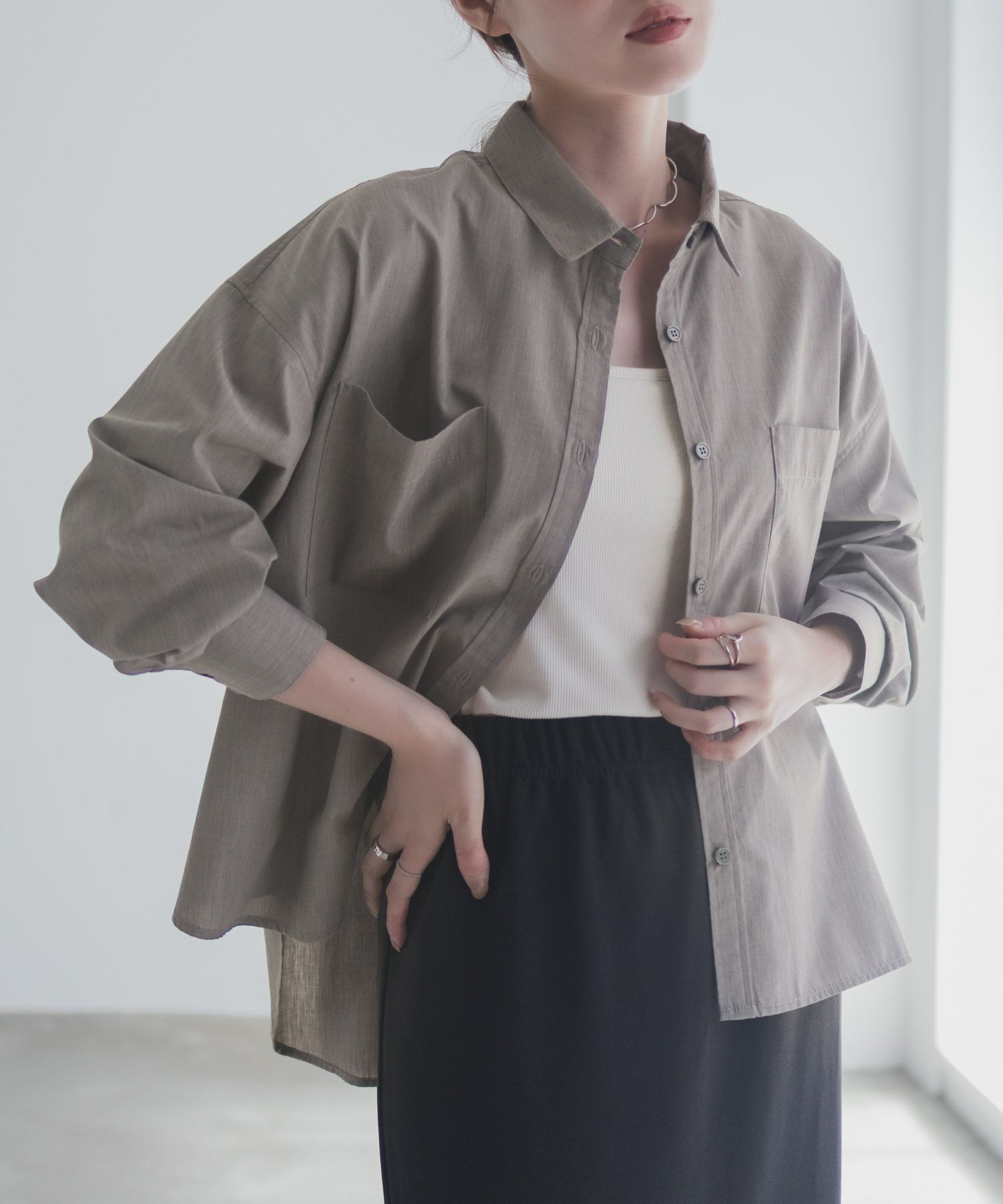 [値下げ]milli de l'air デニムライクシャツ レディース商品画像-13
