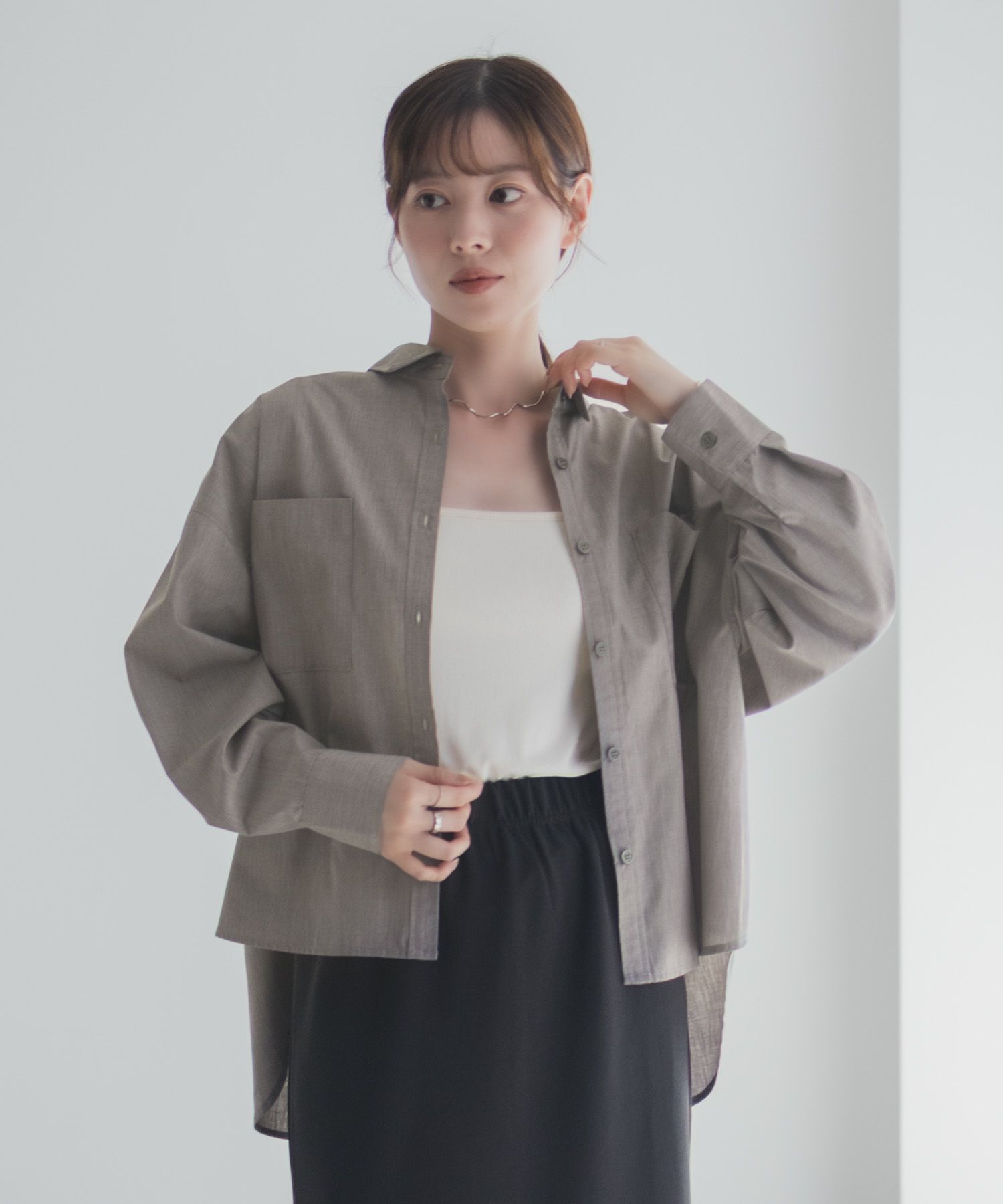 milli de l'air デニムライクシャツ レディース商品画像-14