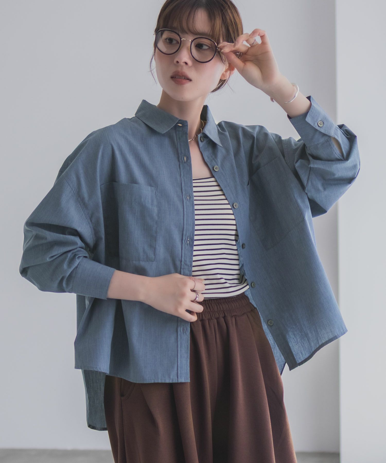 milli de l'air デニムライクシャツ レディース商品サムネイル-16