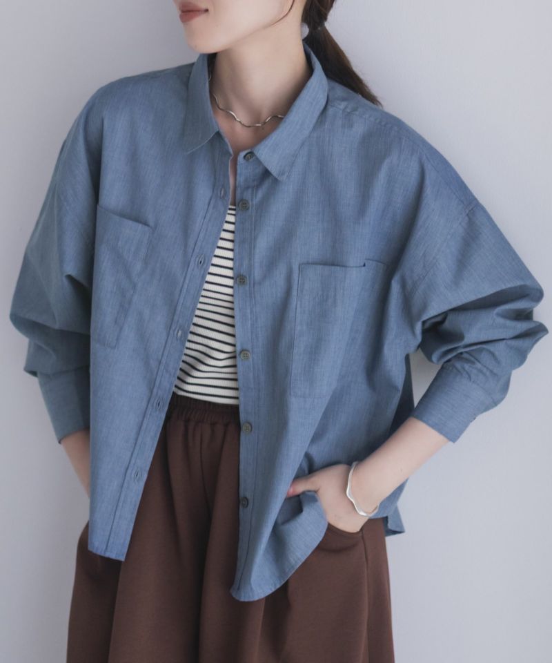 milli de l'air デニムライクシャツ レディース商品画像-17