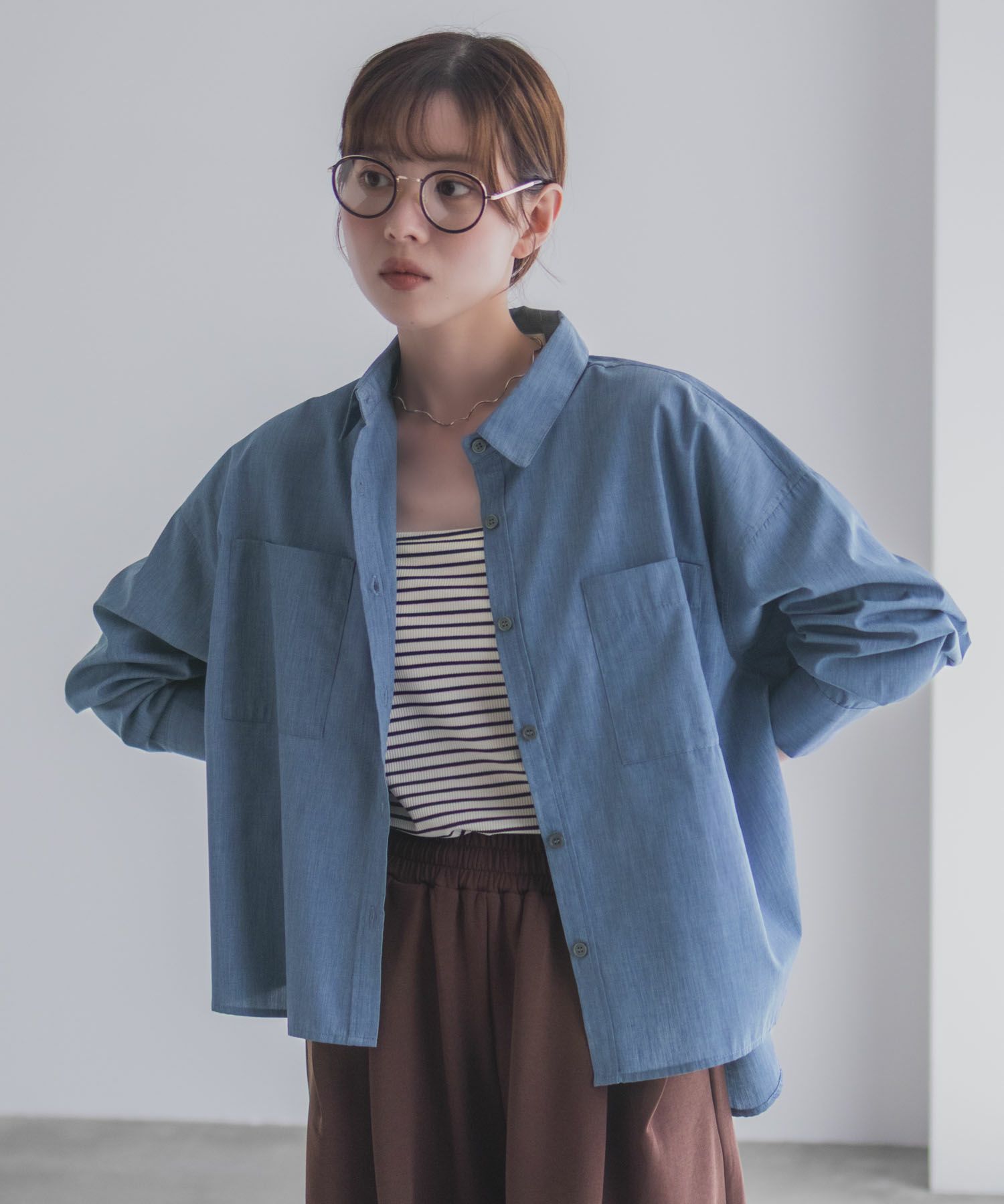milli de l'air デニムライクシャツ レディース商品サムネイル-18