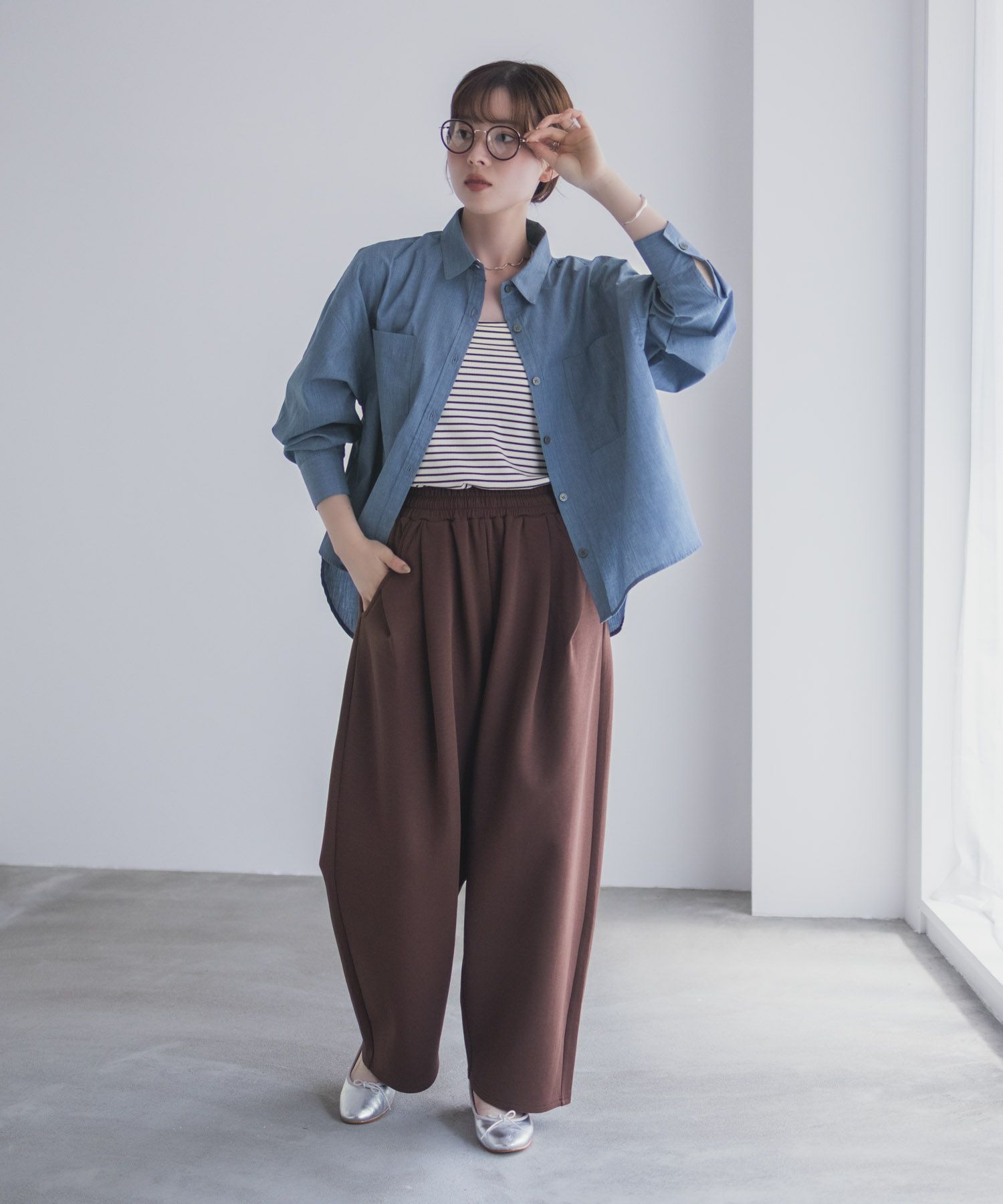milli de l'air デニムライクシャツ レディース商品サムネイル-20
