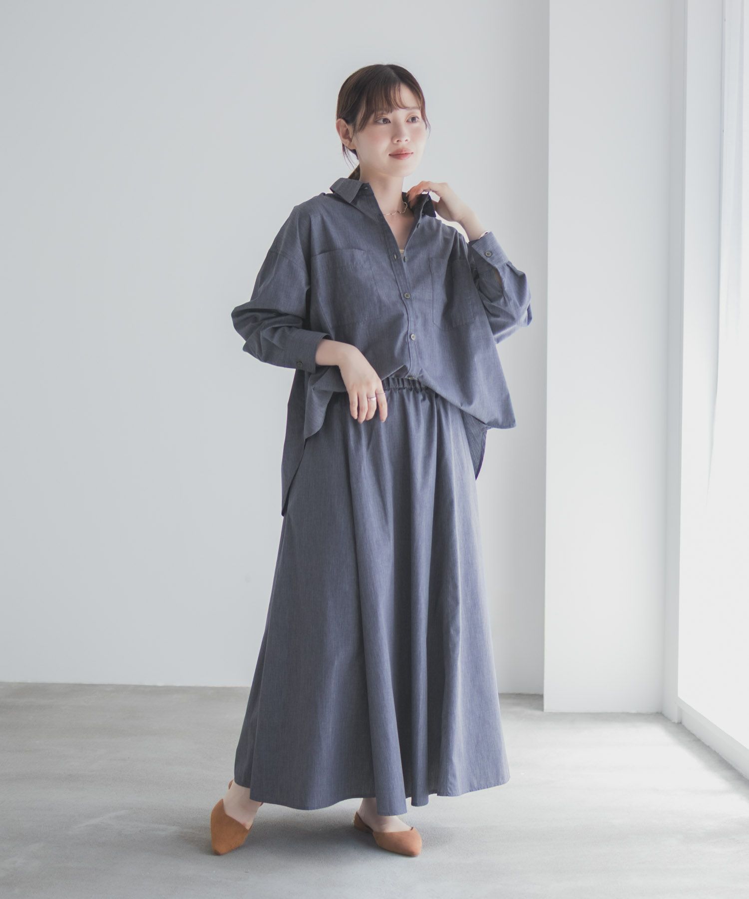 milli de l'air デニムライクシャツ レディース商品サムネイル-30
