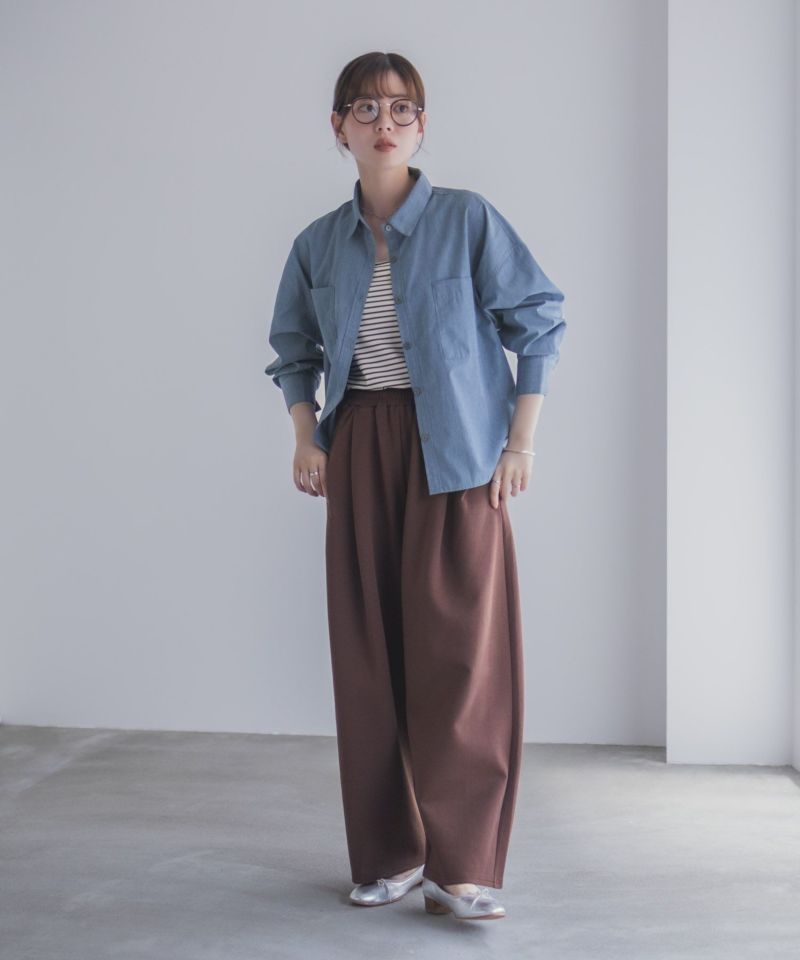 [値下げ]milli de l'air デニムライクシャツ レディース商品画像-32