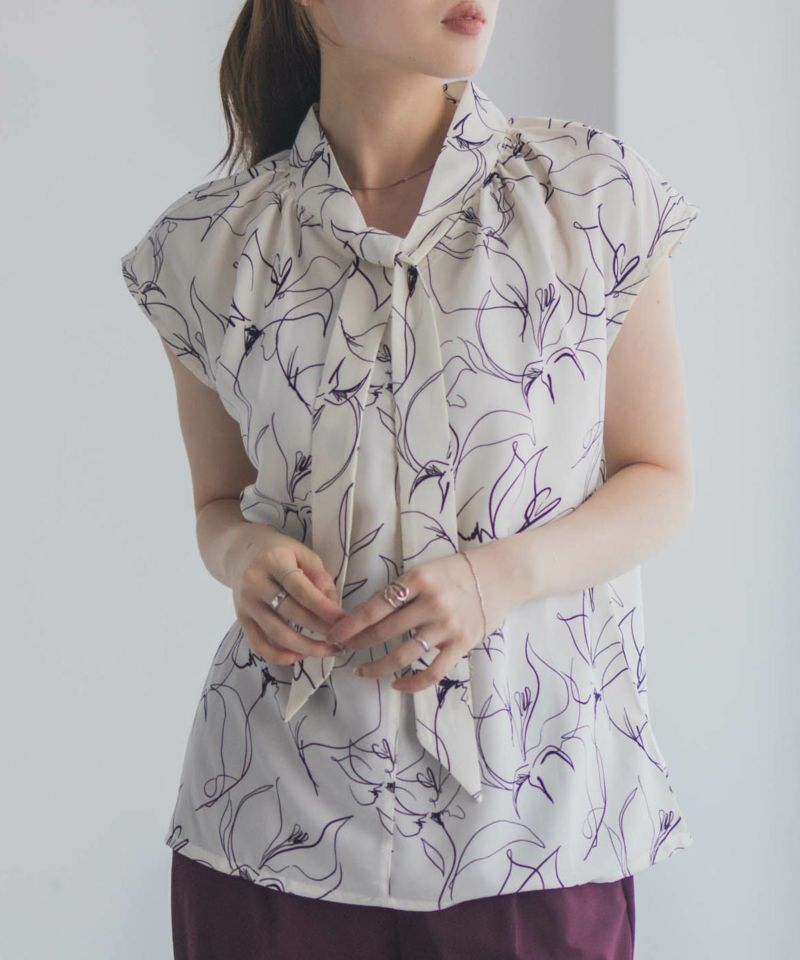 milli de l'air 2WAYフレンチボウタイブラウス レディース商品画像-1