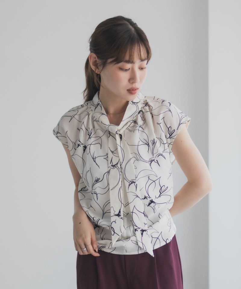 milli de l'air 2WAYフレンチボウタイブラウス レディース商品画像-4