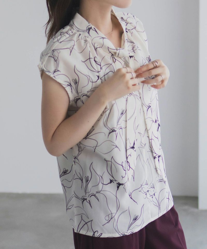 milli de l'air 2WAYフレンチボウタイブラウス レディース商品画像-5