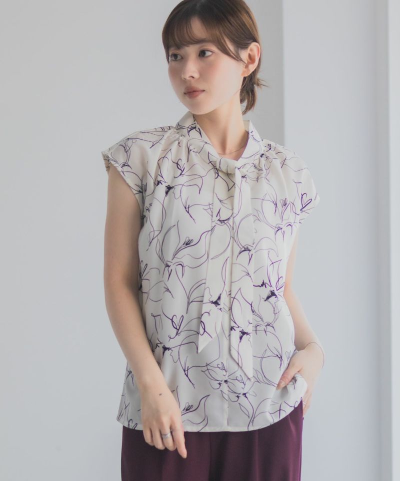 milli de l'air 2WAYフレンチボウタイブラウス レディース商品画像-7