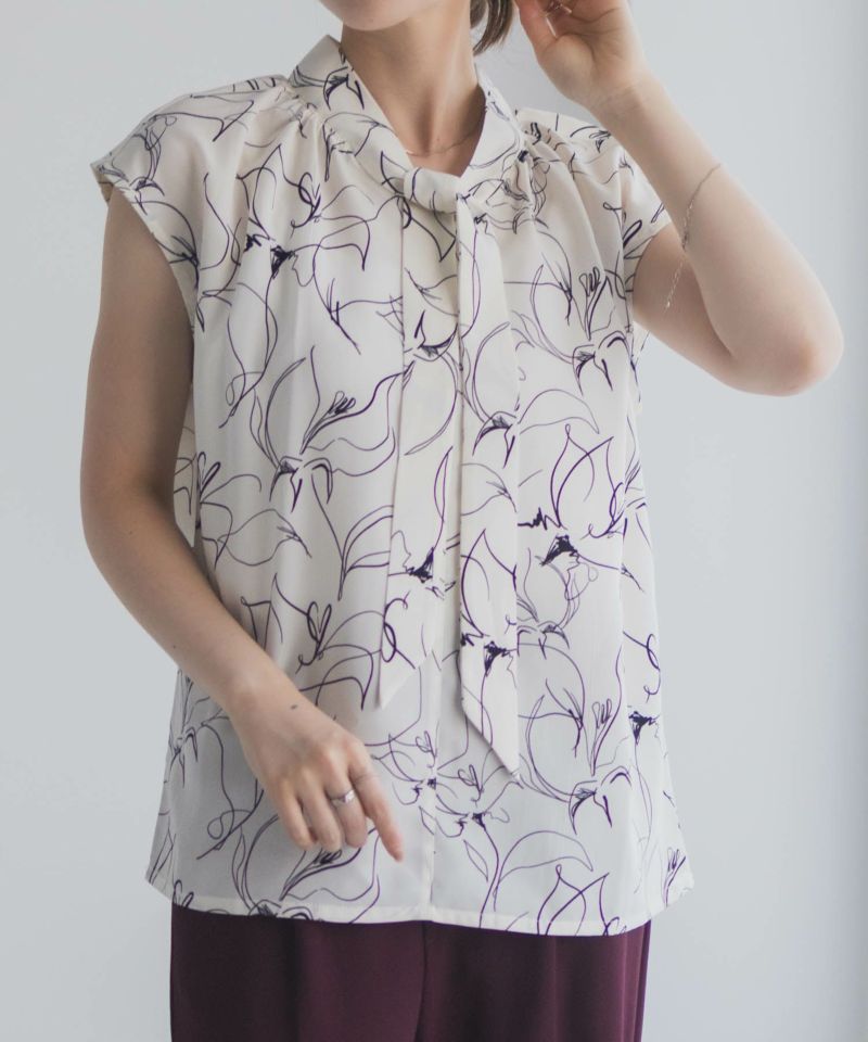 milli de l'air 2WAYフレンチボウタイブラウス レディース商品画像-8