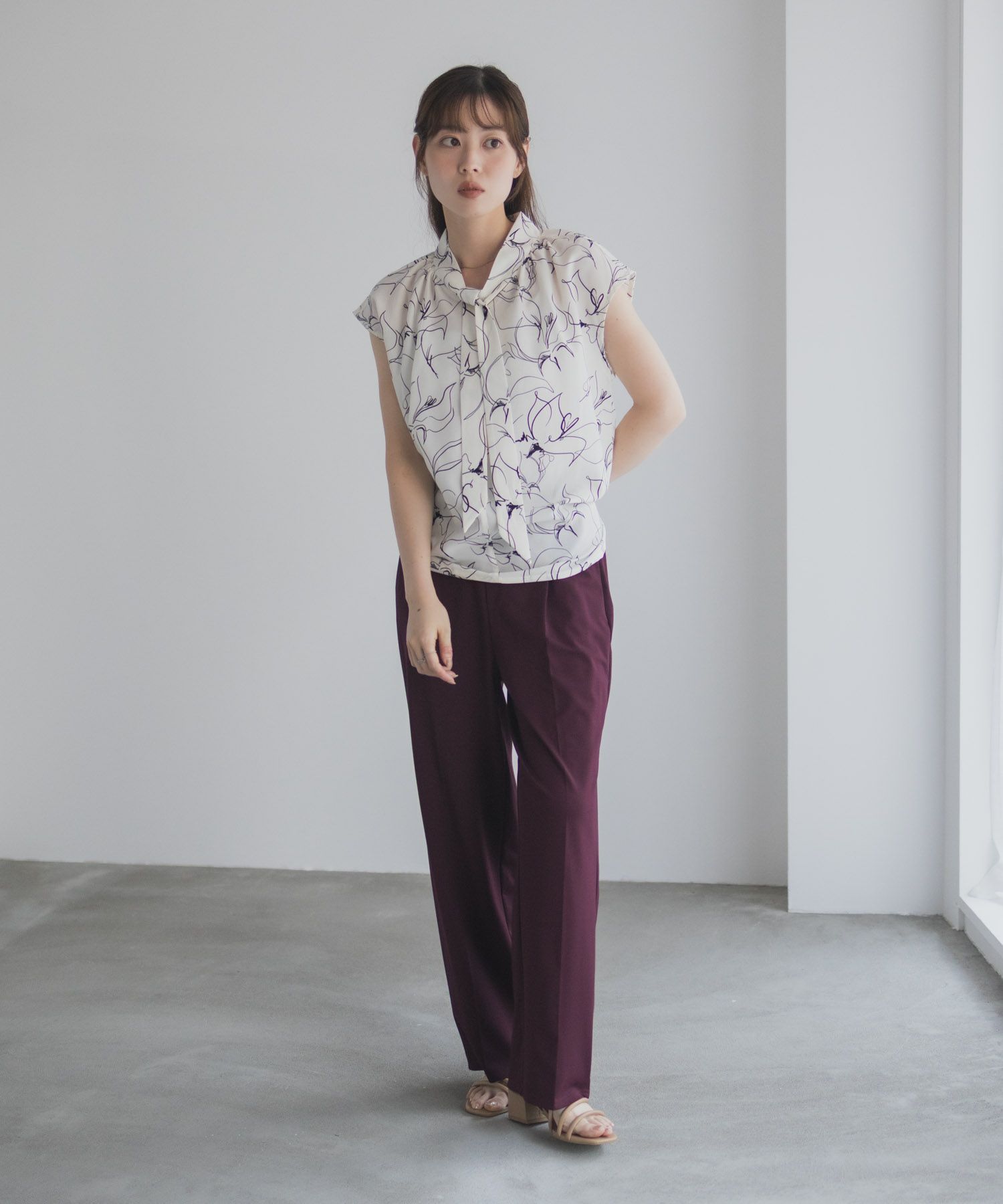 milli de l'air 2WAYフレンチボウタイブラウス レディース商品サムネイル-11