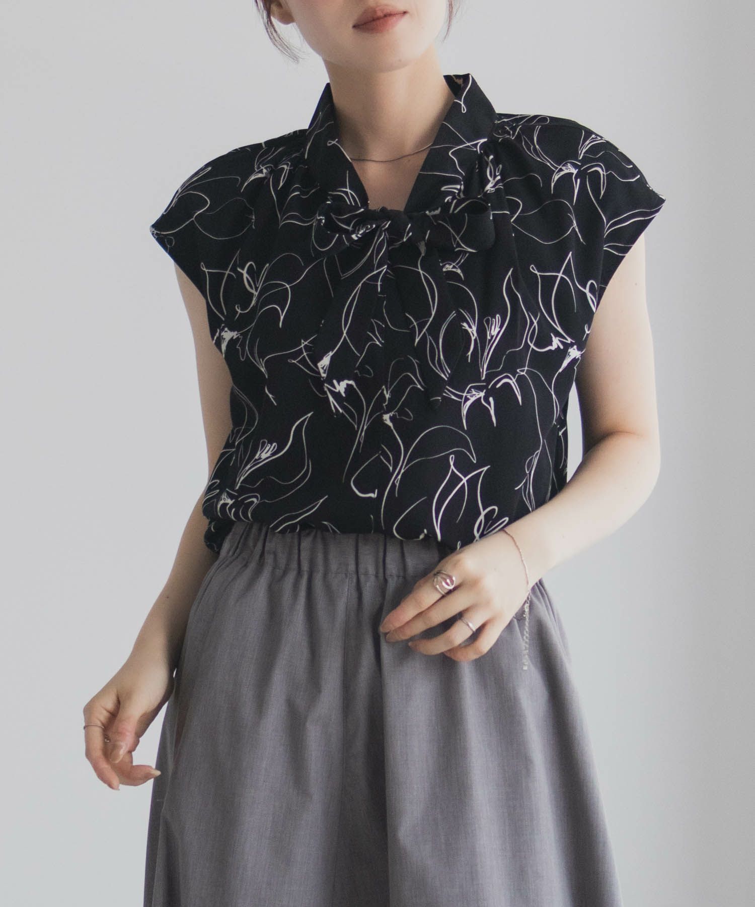 milli de l'air 2WAYフレンチボウタイブラウス レディース商品サムネイル-12