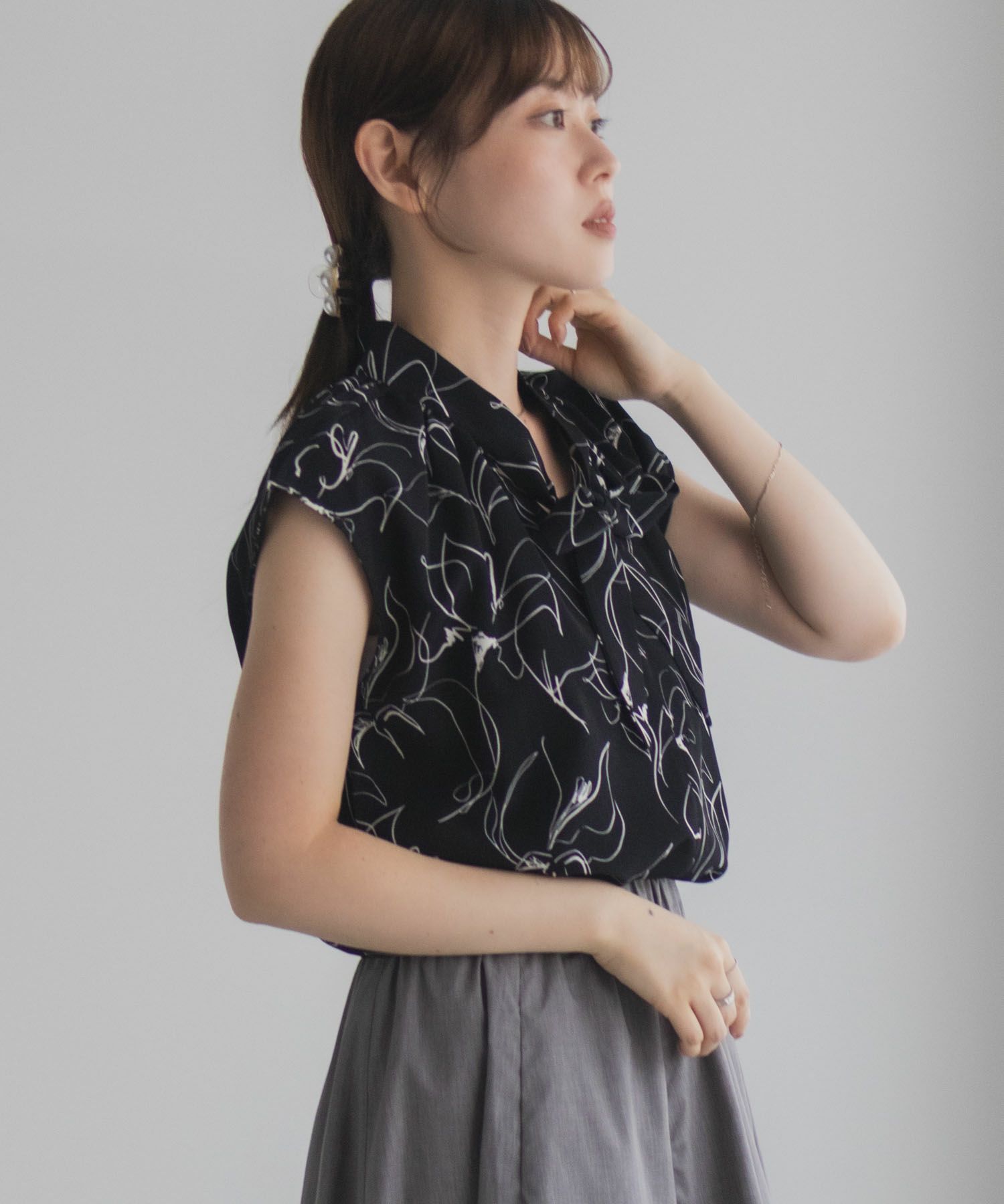 milli de l'air 2WAYフレンチボウタイブラウス レディース商品サムネイル-15