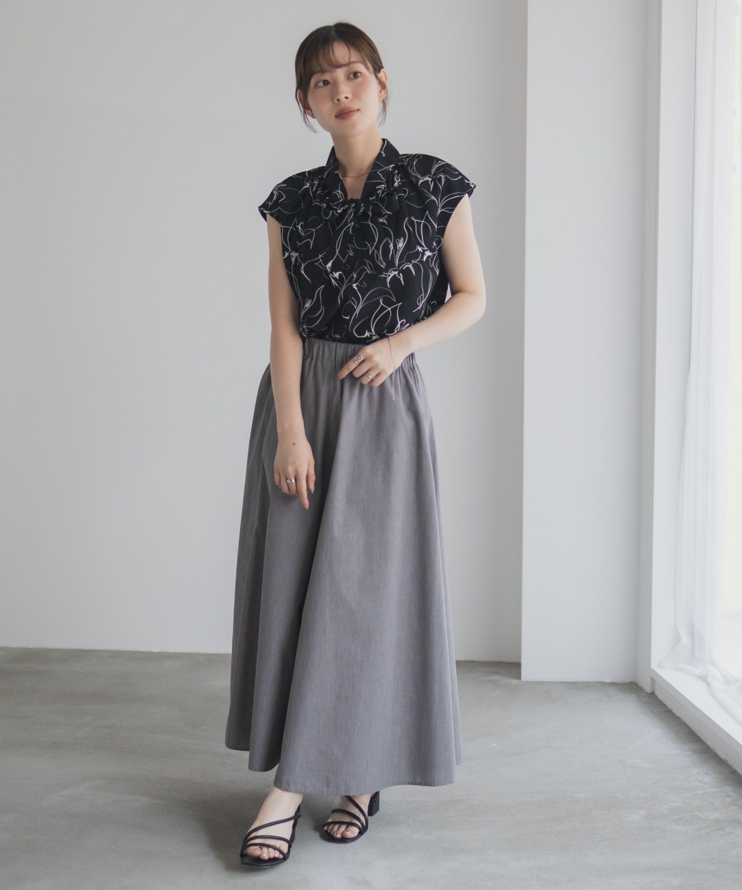 milli de l'air 2WAYフレンチボウタイブラウス レディース商品サムネイル-18