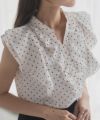 milli de l'air ラッフルフリルキーネックブラウス レディース商品サムネイル-2