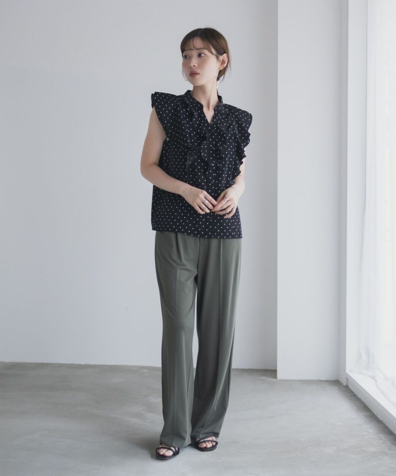 milli de l'air ラッフルフリルキーネックブラウス レディース商品画像-10