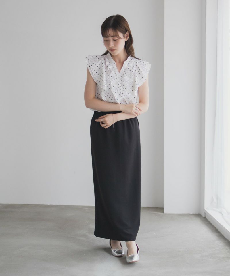 milli de l'air ラッフルフリルキーネックブラウス レディース商品画像-16