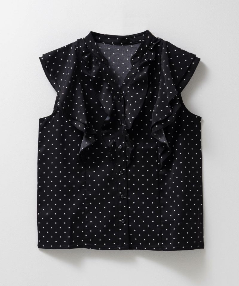 milli de l'air ラッフルフリルキーネックブラウス レディース商品画像-17