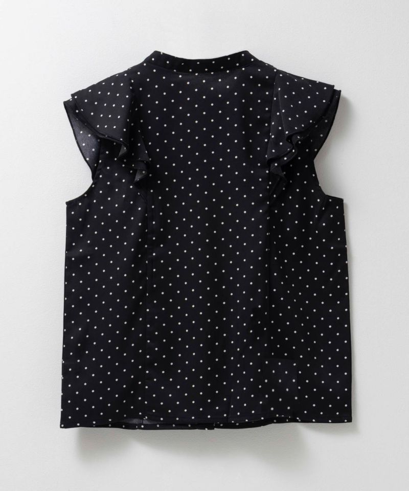 milli de l'air ラッフルフリルキーネックブラウス レディース商品画像-18