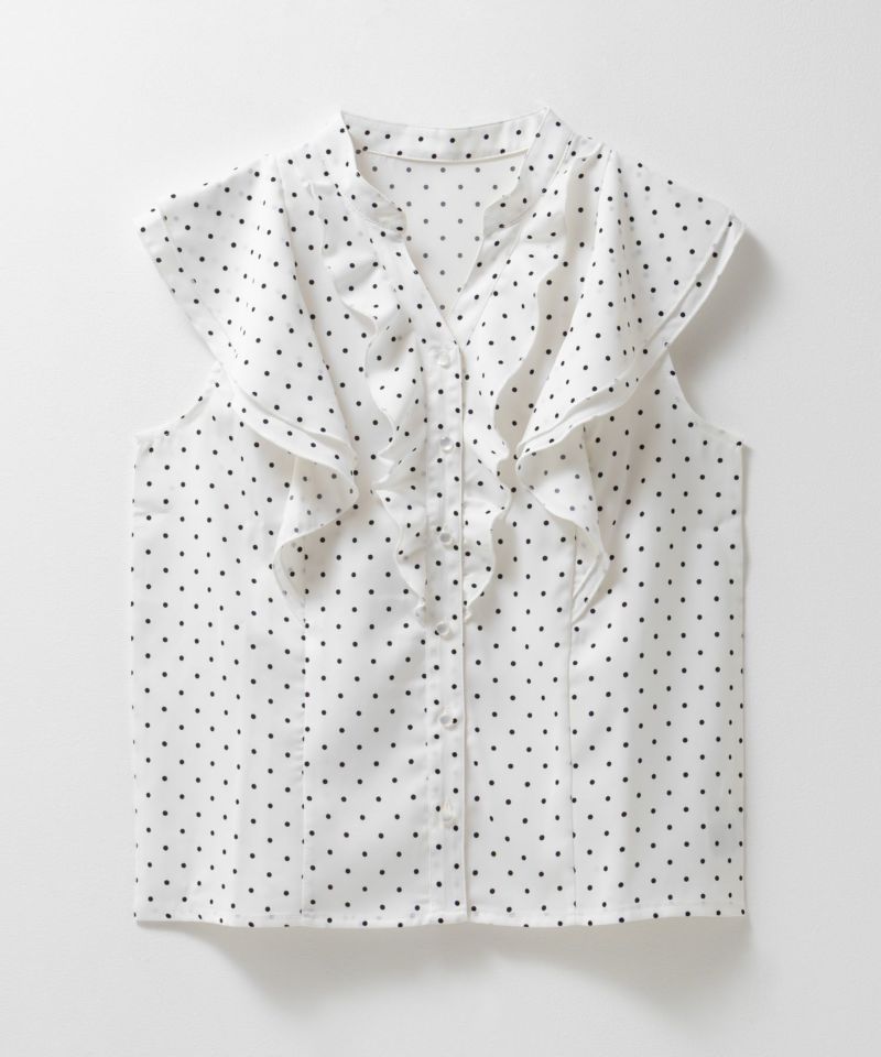 milli de l'air ラッフルフリルキーネックブラウス レディース商品画像-19