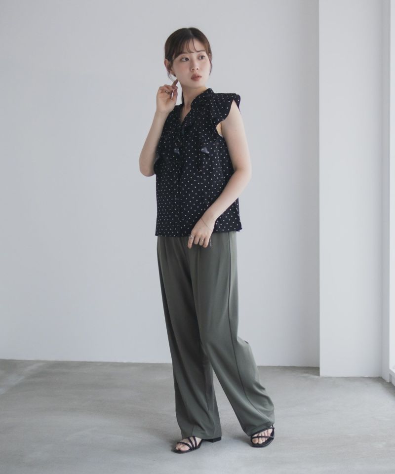 milli de l'air ラッフルフリルキーネックブラウス レディース商品画像-21