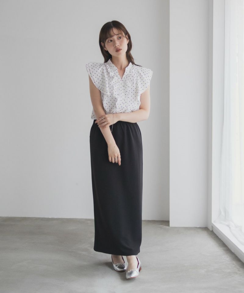 milli de l'air ラッフルフリルキーネックブラウス レディース商品画像-22