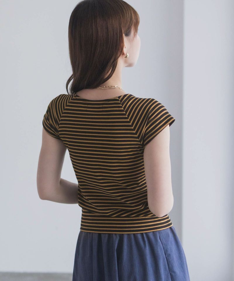 milli de l'air テレコカップ付き半袖トップス レディース商品画像-8