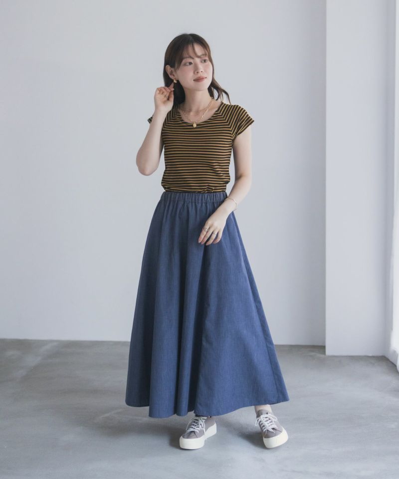 milli de l'air テレコカップ付き半袖トップス レディース商品画像-9