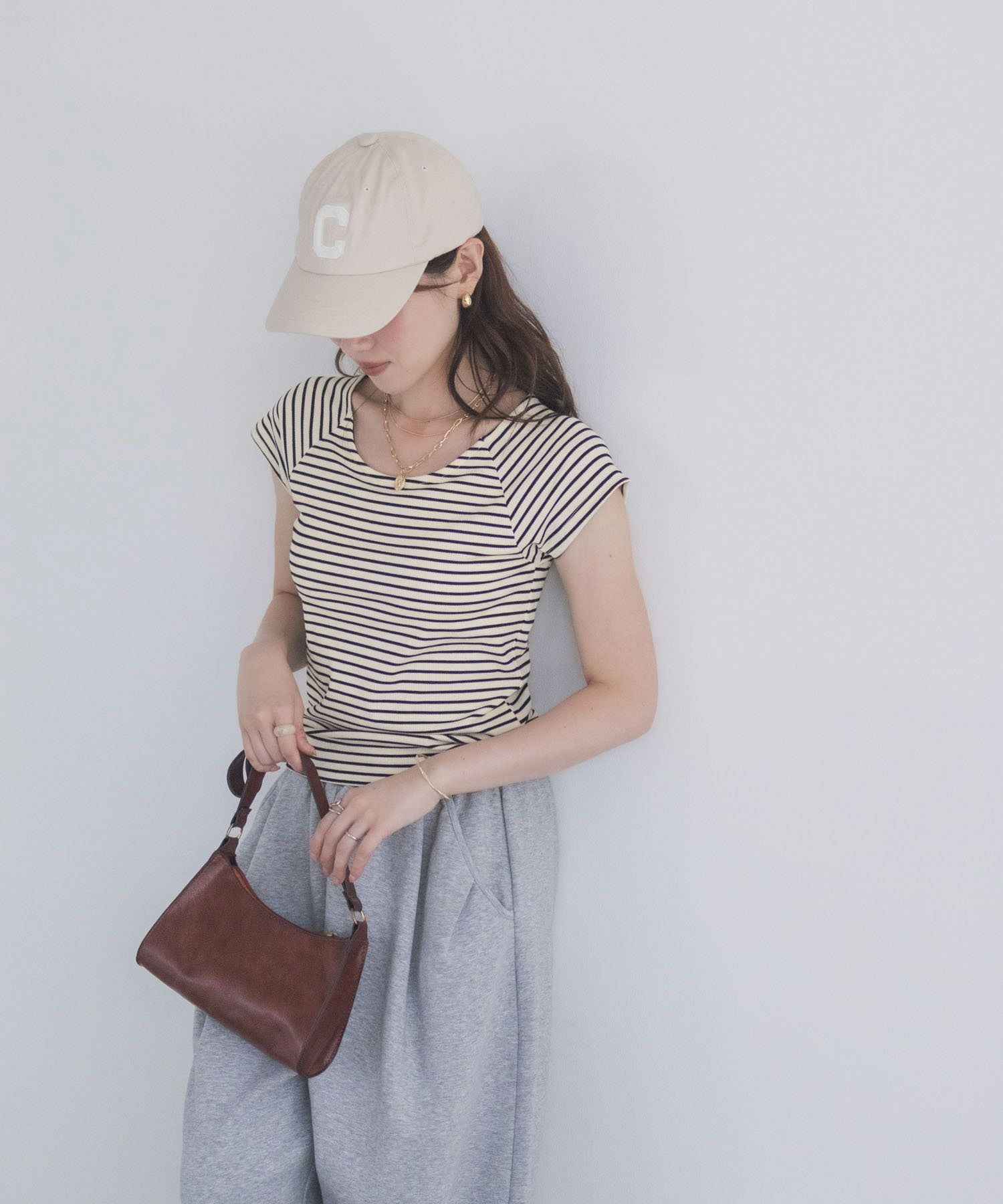 milli de l'air テレコカップ付き半袖トップス レディース商品画像-13