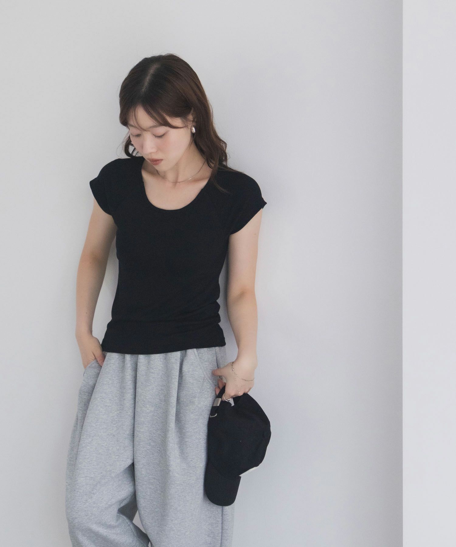 milli de l'air テレコカップ付き半袖トップス レディース商品サムネイル-13