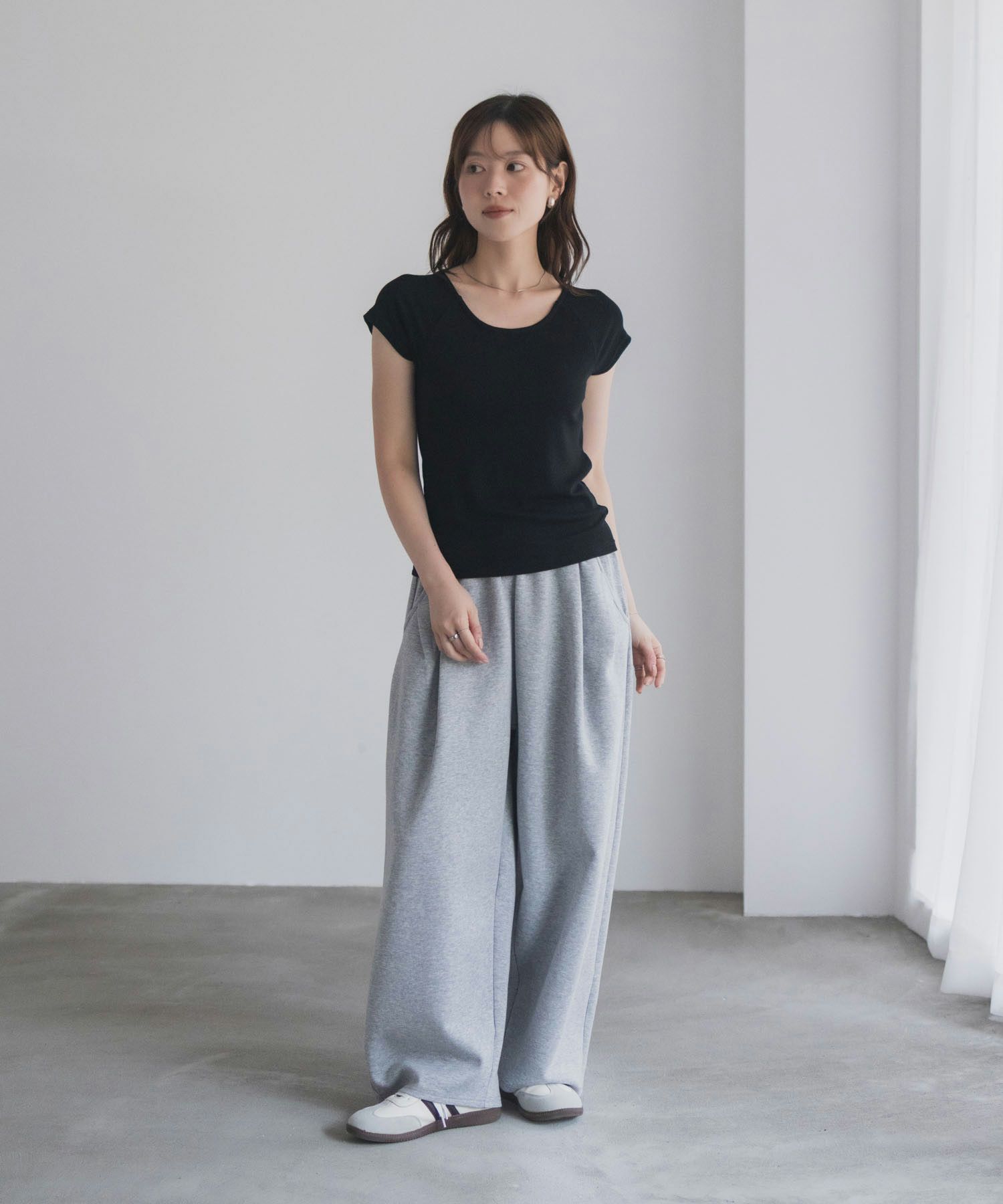 milli de l'air テレコカップ付き半袖トップス レディース商品画像-21