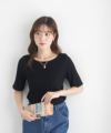 milli de l'air テレコハーフスリーブカットソー レディース ネコポス 対応商品