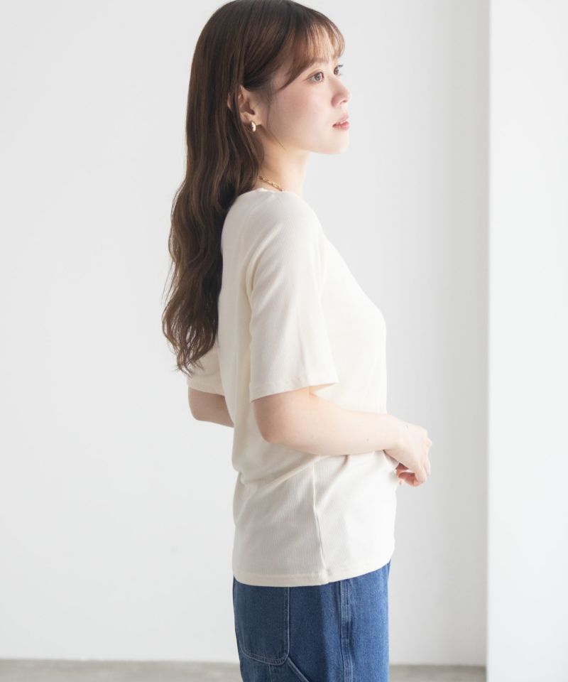 milli de l'air テレコハーフスリーブカットソー レディース メール便 対応商品商品画像-8