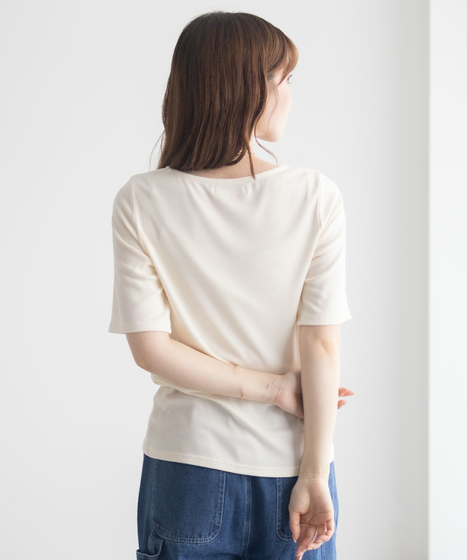 milli de l'air テレコハーフスリーブカットソー レディース ネコポス 対応商品