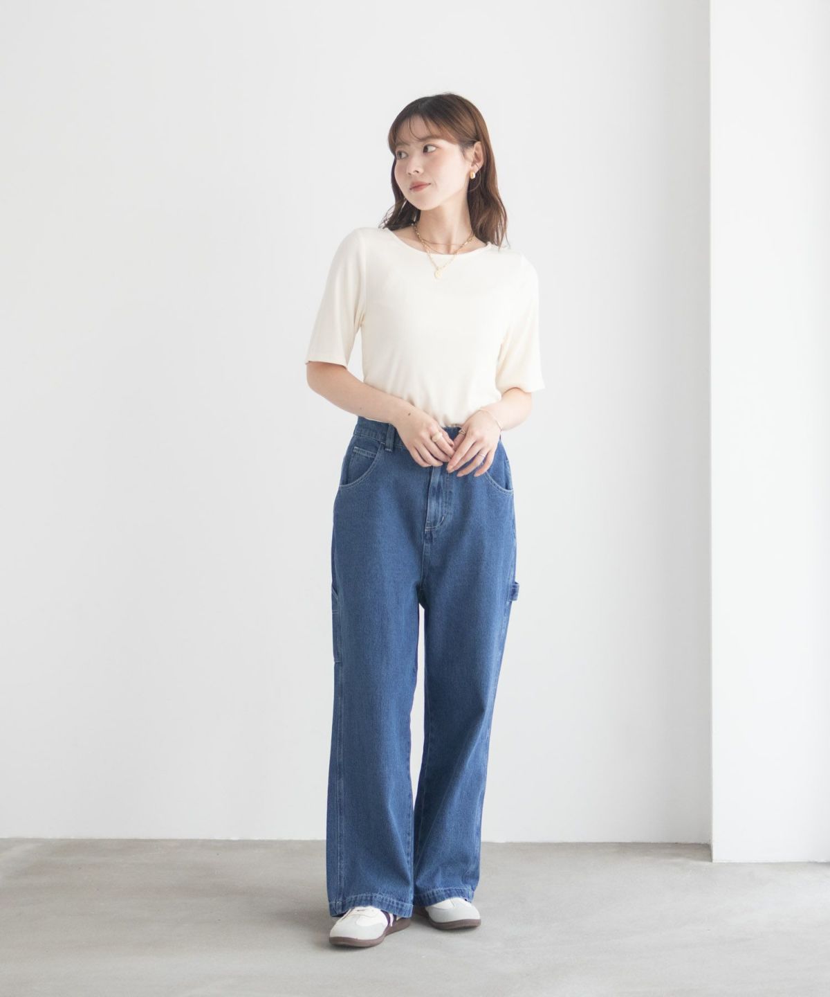 milli de l'air テレコハーフスリーブカットソー レディース ネコポス 対応商品