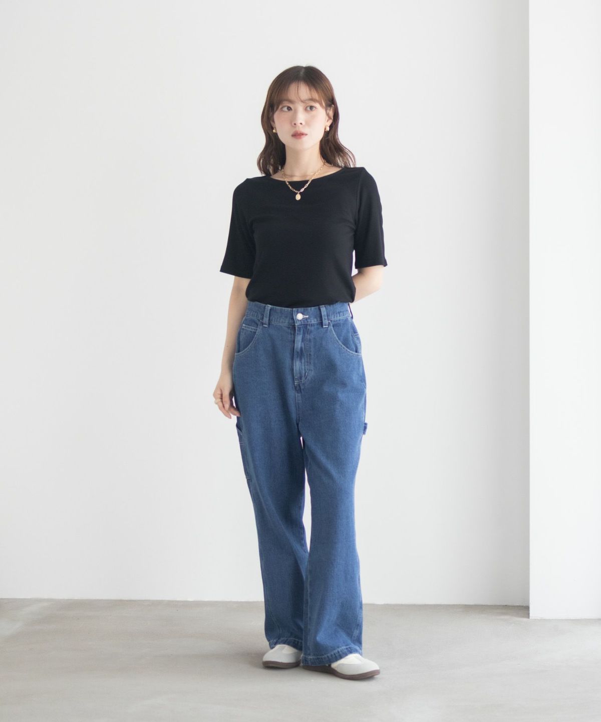 milli de l'air テレコハーフスリーブカットソー レディース ネコポス 対応商品