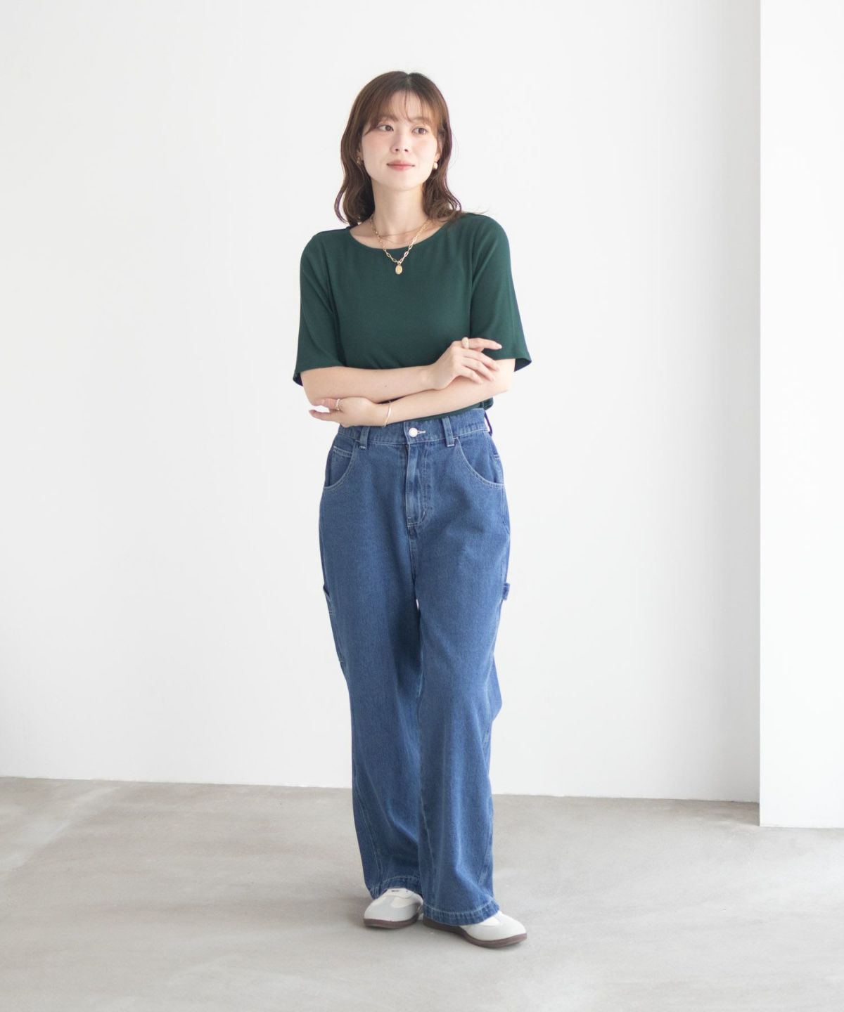 milli de l'air テレコハーフスリーブカットソー レディース ネコポス 対応商品