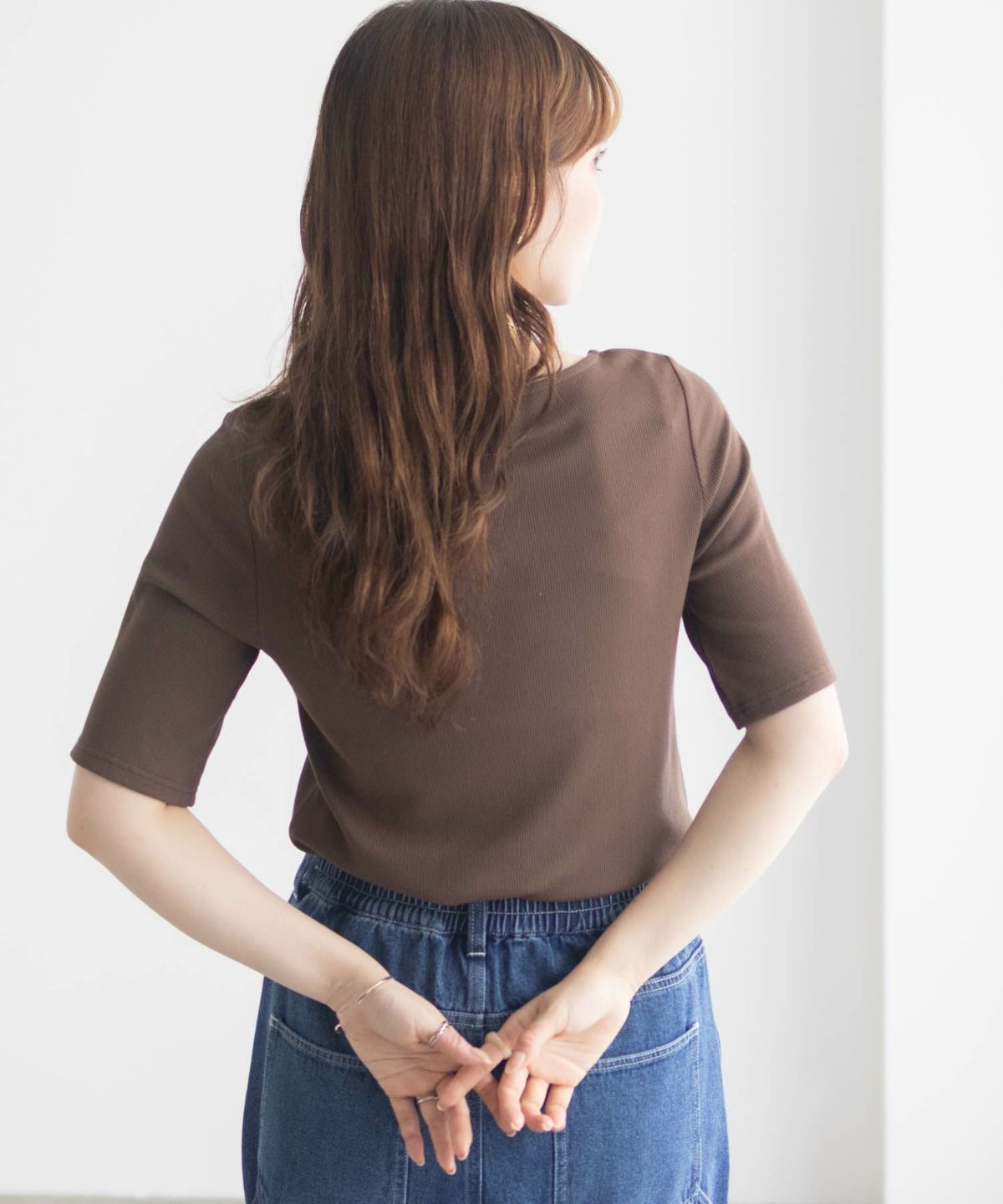 milli de l'air テレコハーフスリーブカットソー レディース ネコポス 対応商品