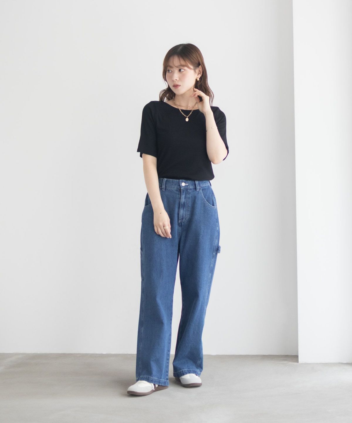 milli de l'air テレコハーフスリーブカットソー レディース ネコポス 対応商品